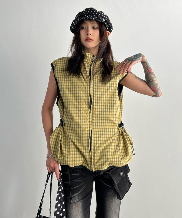 Grid Zip Vest