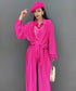 Pleat Flow Blouse&Pants Co-ord