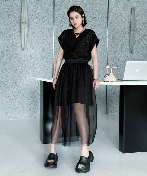 Sequin Dress & Tulle Skirt Co-ord