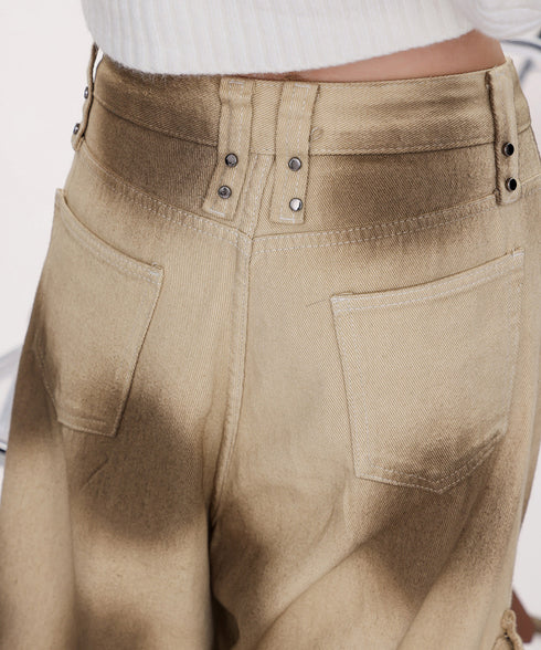 Dust Wash Multi Pocket Wide Pants