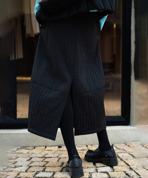 Quilted Volume Vest& Skirt Co-ord