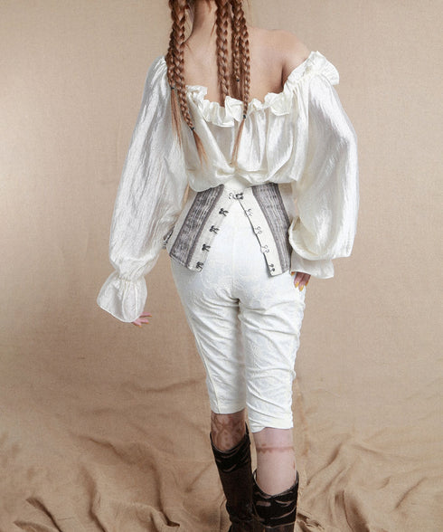 Frill Off-Shoulder Sheer Top