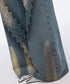 Crystal Dust Washed Wide Denim Pants