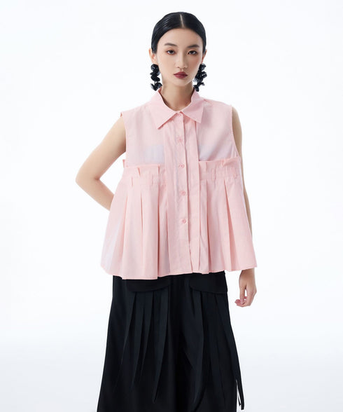 Nivelle Pleat Blouse