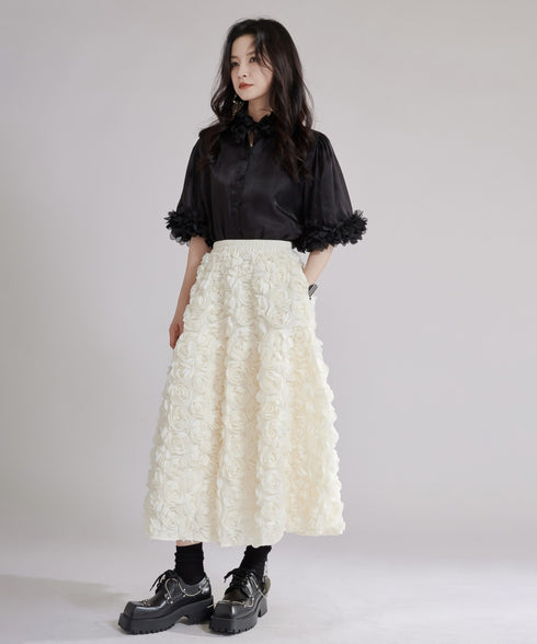 Flower Sleeve Blouse