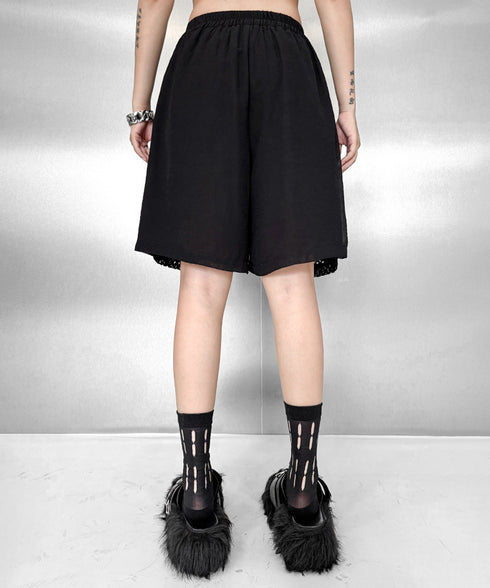 Mesh Layer Blouse & Shorts Co-ord
