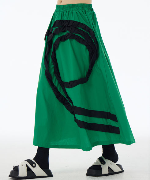 Circular Tape Embroidery Skirt