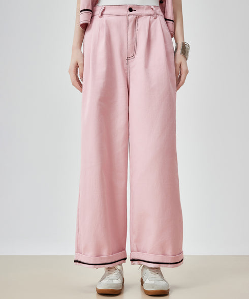 Contrast Stitch Pink Denim Series