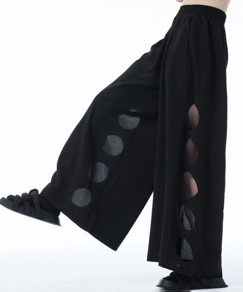 Dot Slit Wide Pants