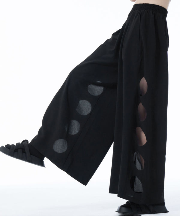 Dot Slit Wide Pants