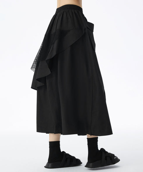 Layered Mesh Flap Skirt