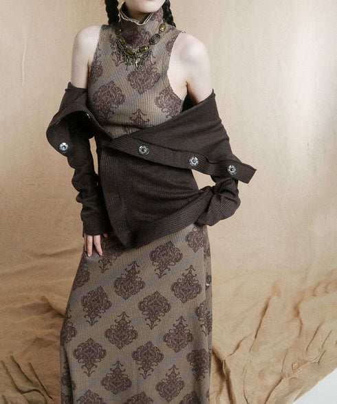 Sculptural Drape Collar Top