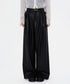 Glossy Pleated Wide Pants
