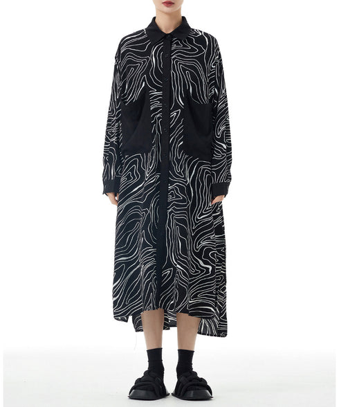 Contour Line Pocket Dress