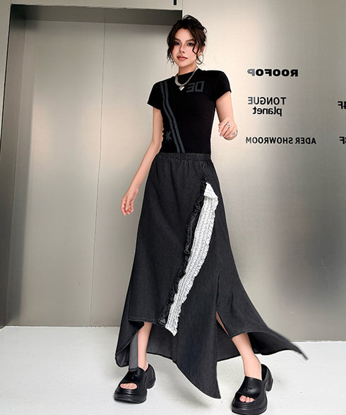 Ruffle Line Layer Skirt