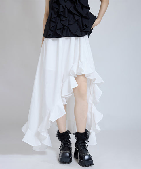 Wave Hem Skirt