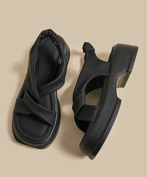 Twist Loop Platform Sandal