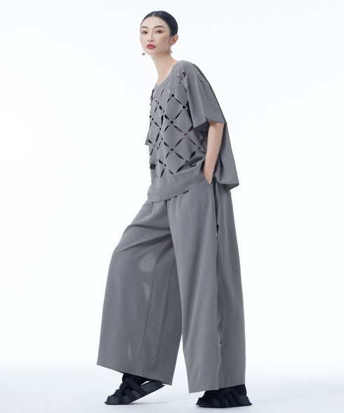 Cutout Cross Motif Top