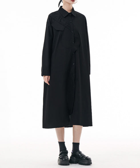Curved Line Shirt Dress