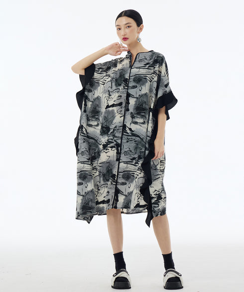 Brushwave Flow Dress