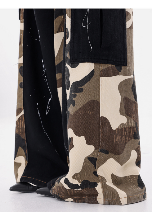 Camouflage Docking Wide Cargo Pants