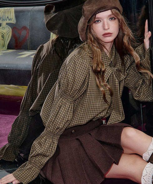 Check Muse Blouse