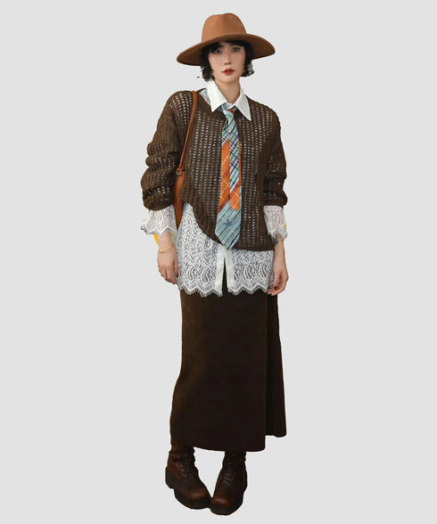 Loose Mesh Knit Sweater