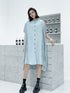 Lace Panel Relaxed Shirt Dress