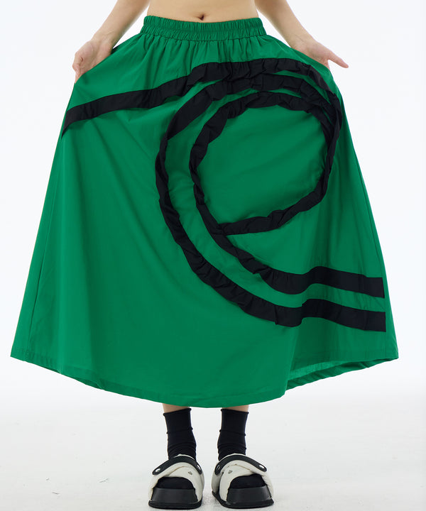 Circular Tape Embroidery Skirt