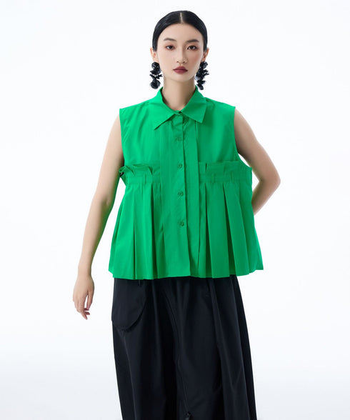 Nivelle Pleat Blouse