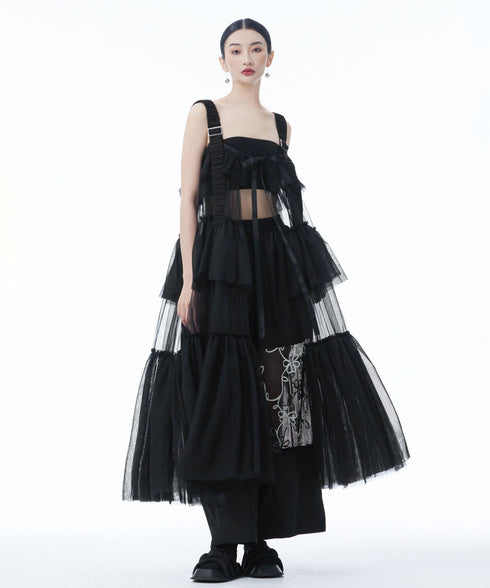 Tulle Tiered Camisole Layer Top