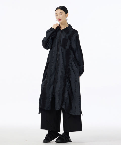 Glare Texture Zip Top