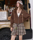 Mocha Crop Hoodie