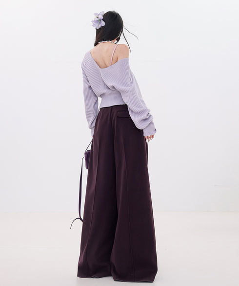 Fluid Pleat Wide Pants
