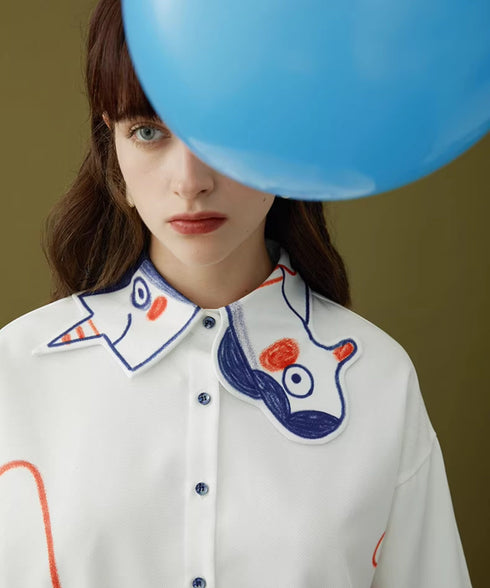 Doodle Collar Blouse