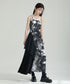 Graphic Slit Camisole Dress