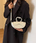 Metal Curve Handle Shell Bag