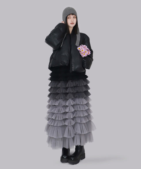 Cascade Frill Long Skirt