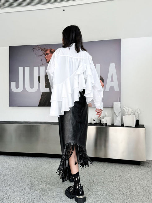Cascade Layer Frill Blouse