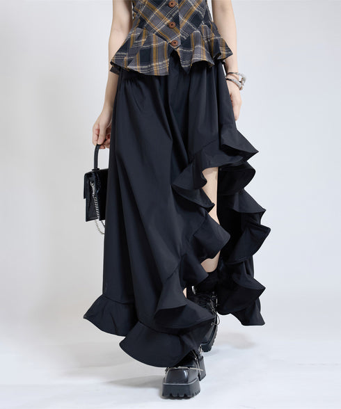 Wave Hem Skirt