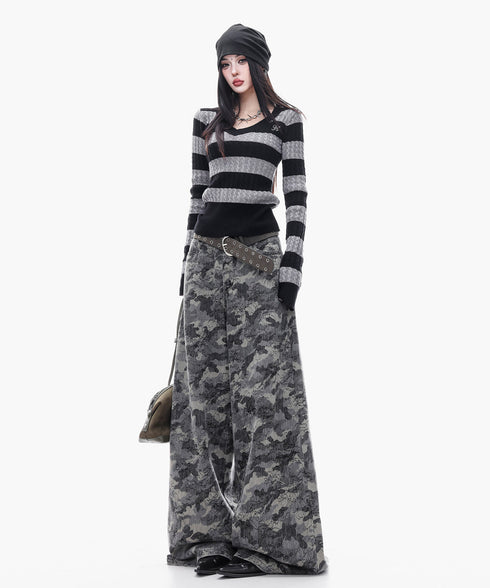 Shadow Camo Wide Pants