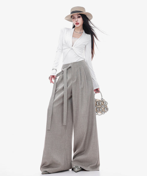 Drape Belt Wide Slacks