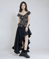 Fold Collar Peplum Top