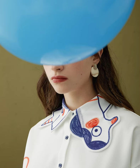 Doodle Collar Blouse