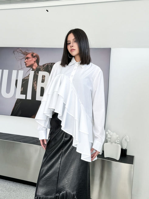 Cascade Layer Frill Blouse