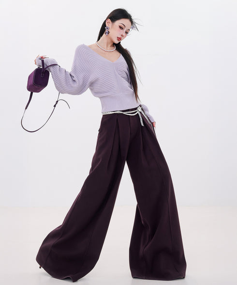 Fluid Pleat Wide Pants