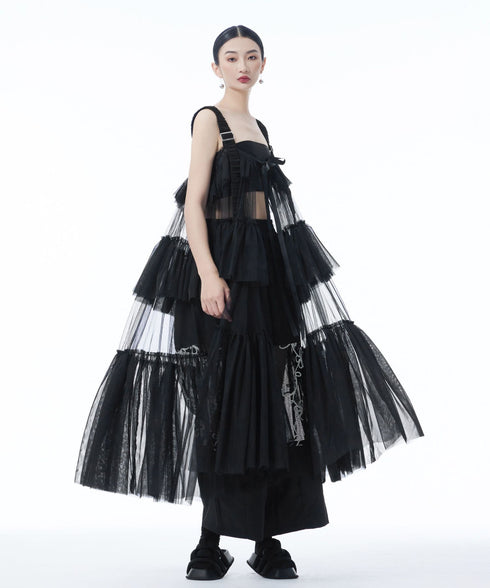 Tulle Tiered Camisole Layer Top