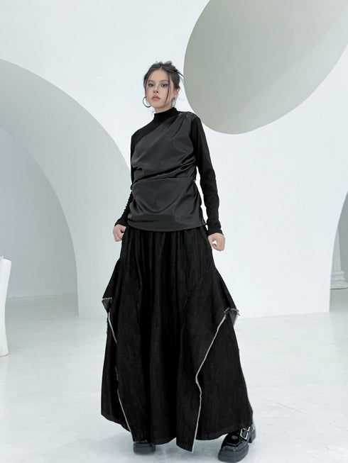 Frayed Flare Wide Pants