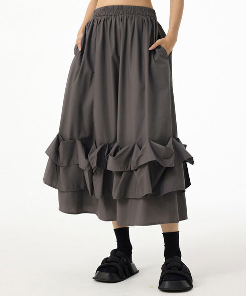 Frill Curve Skirt