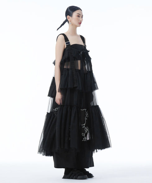Tulle Tiered Camisole Layer Top